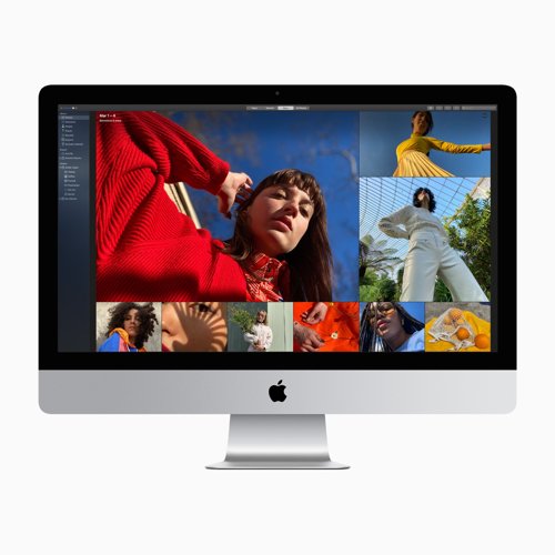 Apple iMac 27" Retina 5K (2020), vue de face et de dos