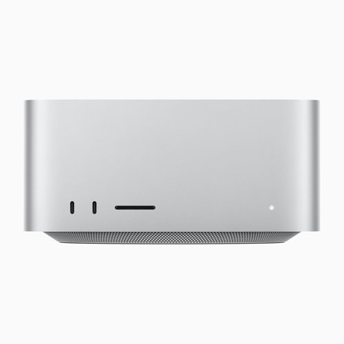 Apple Mac Studio M4 Max / M3 Ultra (2025), voor- en achterkant