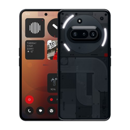 Nothing Nothing Phone (3a), front and back