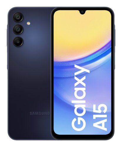 Samsung Galaxy A15, voor- en achterkant