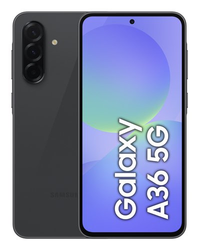 Samsung Galaxy A36, vue de face et de dos