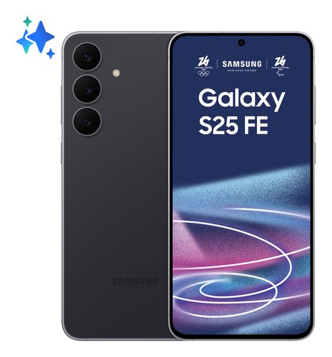 Samsung Galaxy S25 FE, front and back