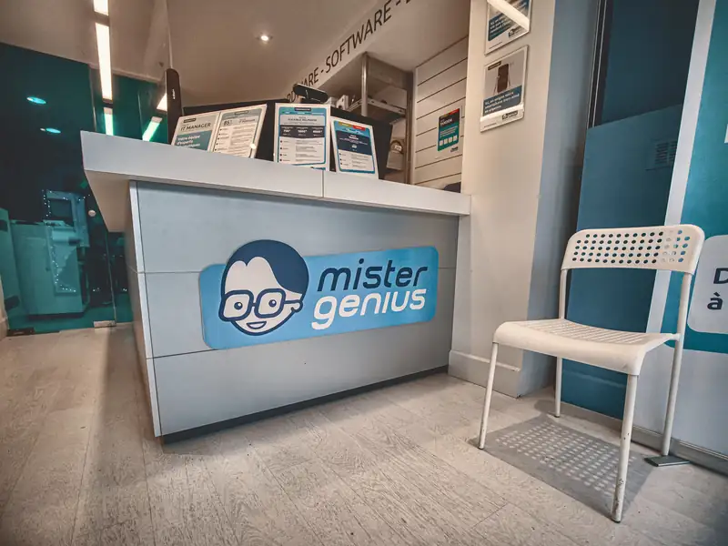 Counter at Mister Genius store, Waterloo